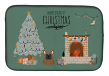 Load image into Gallery viewer, Brown French Bulldog Christmas Everyone Dish Drying Mat – Absorbent, Artistic Kitchen Essentials CK7576DDM