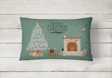 Load image into Gallery viewer, Brown French Bulldog Christmas Everyone Canvas Fabric Decorative Pillow CK7576PW1216