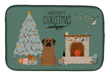 Load image into Gallery viewer, Brindle Mastiff Christmas Everyone Dish Drying Mat – Absorbent, Artistic Kitchen Essentials CK7578DDM