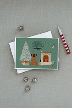 Load image into Gallery viewer, Brindle Mastiff Christmas Everyone Greeting Cards -  Blank Note Cards – 8-Pack of Artist-Designed Cards with Envelopes