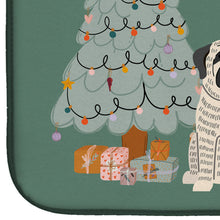 Load image into Gallery viewer, White Mastiff Brindle Christmas Everyone Dish Drying Mat – Absorbent, Artistic Kitchen Essentials CK7579DDM