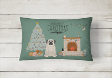 Load image into Gallery viewer, White Mastiff Brindle Christmas Everyone Canvas Fabric Decorative Pillow CK7579PW1216