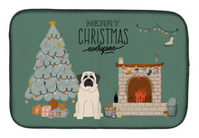 Load image into Gallery viewer, White Mastiff Christmas Everyone Dish Drying Mat – Absorbent, Artistic Kitchen Essentials CK7580DDM
