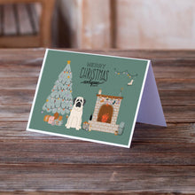 Load image into Gallery viewer, White Mastiff Christmas Everyone Greeting Cards -  Blank Note Cards – 8-Pack of Artist-Designed Cards with Envelopes