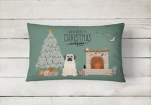 Load image into Gallery viewer, White Mastiff Christmas Everyone Canvas Fabric Decorative Pillow CK7580PW1216