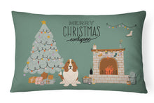 Load image into Gallery viewer, Basset Hound Christmas Everyone Canvas Fabric Decorative Pillow CK7584PW1216