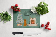 Load image into Gallery viewer, Karelian Bear Dog Christmas Everyone Glass Cutting Boards – Durable, Decorative Kitchen Art Large CK7585LCB