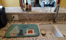 Load image into Gallery viewer, Black Russian Terrier Christmas Everyone Dish Drying Mat – Absorbent, Artistic Kitchen Essentials CK7589DDM