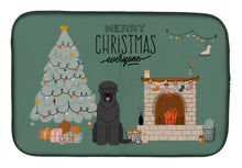 Load image into Gallery viewer, Black Russian Terrier Christmas Everyone Dish Drying Mat – Absorbent, Artistic Kitchen Essentials CK7589DDM