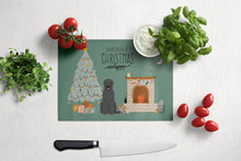 Load image into Gallery viewer, Black Russian Terrier Christmas Everyone Glass Cutting Boards – Durable, Decorative Kitchen Art Large CK7589LCB