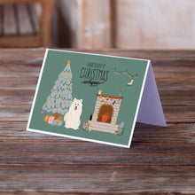 Load image into Gallery viewer, Samoyed Christmas Everyone Greeting Cards -  Blank Note Cards – 8-Pack of Artist-Designed Cards with Envelopes