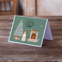 Load image into Gallery viewer, Russian Spaniel Christmas Everyone Greeting Cards -  Blank Note Cards – 8-Pack of Artist-Designed Cards with Envelopes