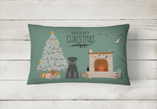 Load image into Gallery viewer, Black Standard Schnauzer Christmas Everyone Canvas Fabric Decorative Pillow CK7595PW1216