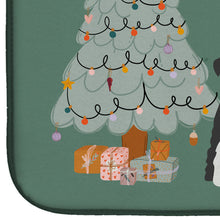 Load image into Gallery viewer, Salt and Pepper Standard Schnauzer Christmas Everyone Dish Drying Mat – Absorbent, Artistic Kitchen Essentials CK7596DDM