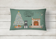 Load image into Gallery viewer, Salt and Pepper Standard Schnauzer Christmas Everyone Canvas Fabric Decorative Pillow CK7596PW1216