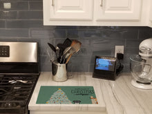 Load image into Gallery viewer, Black Grey Standard Schnauzer Christmas Everyone Glass Cutting Boards – Durable, Decorative Kitchen Art Large CK7597LCB
