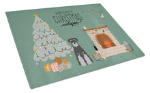 Load image into Gallery viewer, Black Grey Standard Schnauzer Christmas Everyone Glass Cutting Boards – Durable, Decorative Kitchen Art Large CK7597LCB