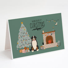 Load image into Gallery viewer, Bernese Mountain Dog Christmas Everyone Greeting Cards -  Blank Note Cards – 8-Pack of Artist-Designed Cards with Envelopes