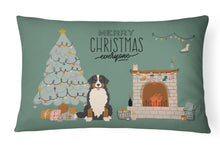 Load image into Gallery viewer, Bernese Mountain Dog Christmas Everyone Canvas Fabric Decorative Pillow CK7599PW1216