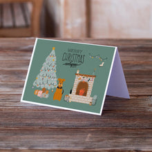Load image into Gallery viewer, Airedale Christmas Everyone Greeting Cards -  Blank Note Cards – 8-Pack of Artist-Designed Cards with Envelopes