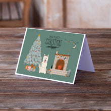 Load image into Gallery viewer, White German Shepherd Christmas Everyone Greeting Cards -  Blank Note Cards – 8-Pack of Artist-Designed Cards with Envelopes