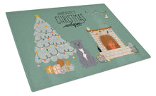 Load image into Gallery viewer, Blue Staffordshire Bull Terrier Christmas Everyone Glass Cutting Boards – Durable, Decorative Kitchen Art Large CK7609LCB