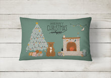 Load image into Gallery viewer, Brown Staffordshire Bull Terrier Christmas Everyone Canvas Fabric Decorative Pillow CK7610PW1216