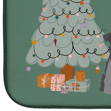 Load image into Gallery viewer, Black Silver Miniature Schnauzer Christmas Everyone Dish Drying Mat – Absorbent, Artistic Kitchen Essentials CK7615DDM