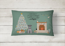 Load image into Gallery viewer, Black Silver Miniature Schnauzer Christmas Everyone Canvas Fabric Decorative Pillow CK7615PW1216