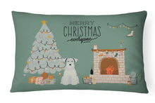 Load image into Gallery viewer, White Miniature Schnauzer Christmas Everyone Canvas Fabric Decorative Pillow CK7616PW1216