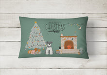 Load image into Gallery viewer, Salt and Pepper Miniature Schnauzer Christmas Everyone Canvas Fabric Decorative Pillow CK7617PW1216