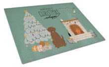 Load image into Gallery viewer, Chocolate Labrador Christmas Everyone Glass Cutting Boards – Durable, Decorative Kitchen Art Large CK7619LCB