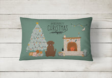 Load image into Gallery viewer, Chocolate Labrador Christmas Everyone Canvas Fabric Decorative Pillow CK7619PW1216