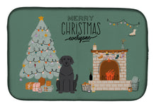 Load image into Gallery viewer, Black Labrador Christmas Everyone Dish Drying Mat – Absorbent, Artistic Kitchen Essentials CK7620DDM