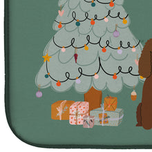 Load image into Gallery viewer, Irish Water Spaniel Christmas Everyone Dish Drying Mat – Absorbent, Artistic Kitchen Essentials CK7626DDM