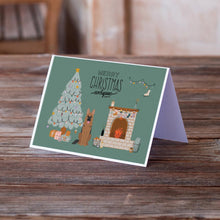 Load image into Gallery viewer, German Shepherd Christmas Everyone Greeting Cards -  Blank Note Cards – 8-Pack of Artist-Designed Cards with Envelopes