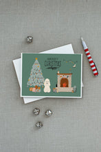 Load image into Gallery viewer, White Poodle Christmas Everyone Greeting Cards -  Blank Note Cards – 8-Pack of Artist-Designed Cards with Envelopes