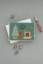 Load image into Gallery viewer, Brown Briard Christmas Everyone Greeting Cards -  Blank Note Cards – 8-Pack of Artist-Designed Cards with Envelopes