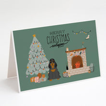 Load image into Gallery viewer, Black Tan Cocker Spaniel Christmas Everyone Greeting Cards -  Blank Note Cards – 8-Pack of Artist-Designed Cards with Envelopes