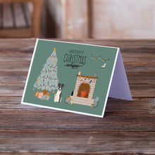 Load image into Gallery viewer, Smooth Fox Terrier Christmas Everyone Greeting Cards -  Blank Note Cards – 8-Pack of Artist-Designed Cards with Envelopes