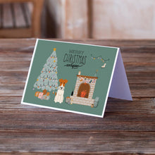 Load image into Gallery viewer, Wire Fox Terrier Christmas Everyone Greeting Cards -  Blank Note Cards – 8-Pack of Artist-Designed Cards with Envelopes