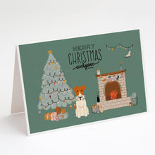 Load image into Gallery viewer, Wire Fox Terrier Christmas Everyone Greeting Cards -  Blank Note Cards – 8-Pack of Artist-Designed Cards with Envelopes