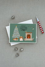 Load image into Gallery viewer, Red White Pekingese Christmas Everyone Greeting Cards -  Blank Note Cards – 8-Pack of Artist-Designed Cards with Envelopes