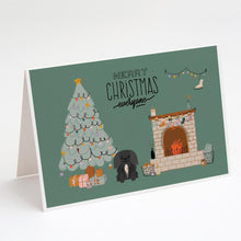 Load image into Gallery viewer, Black Pekingese Christmas Everyone Greeting Cards -  Blank Note Cards – 8-Pack of Artist-Designed Cards with Envelopes