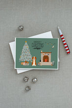 Load image into Gallery viewer, English Foxhound Christmas Everyone Greeting Cards -  Blank Note Cards – 8-Pack of Artist-Designed Cards with Envelopes
