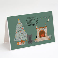 Load image into Gallery viewer, Black Chinese Crested Christmas Everyone Greeting Cards -  Blank Note Cards – 8-Pack of Artist-Designed Cards with Envelopes