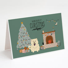 Load image into Gallery viewer, White Chow Chow Christmas Everyone Greeting Cards -  Blank Note Cards – 8-Pack of Artist-Designed Cards with Envelopes