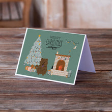 Load image into Gallery viewer, Chocolate Chow Chow Christmas Everyone Greeting Cards -  Blank Note Cards – 8-Pack of Artist-Designed Cards with Envelopes
