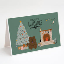 Load image into Gallery viewer, Chocolate Chow Chow Christmas Everyone Greeting Cards -  Blank Note Cards – 8-Pack of Artist-Designed Cards with Envelopes