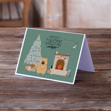 Load image into Gallery viewer, Cream Chow Chow Christmas Everyone Greeting Cards -  Blank Note Cards – 8-Pack of Artist-Designed Cards with Envelopes